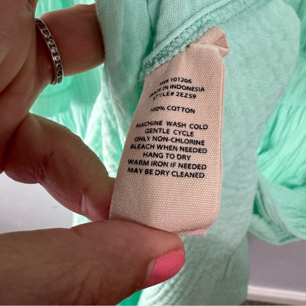 Soft Surroundings Laguna gauze dress mint green med - Picture 6 of 7